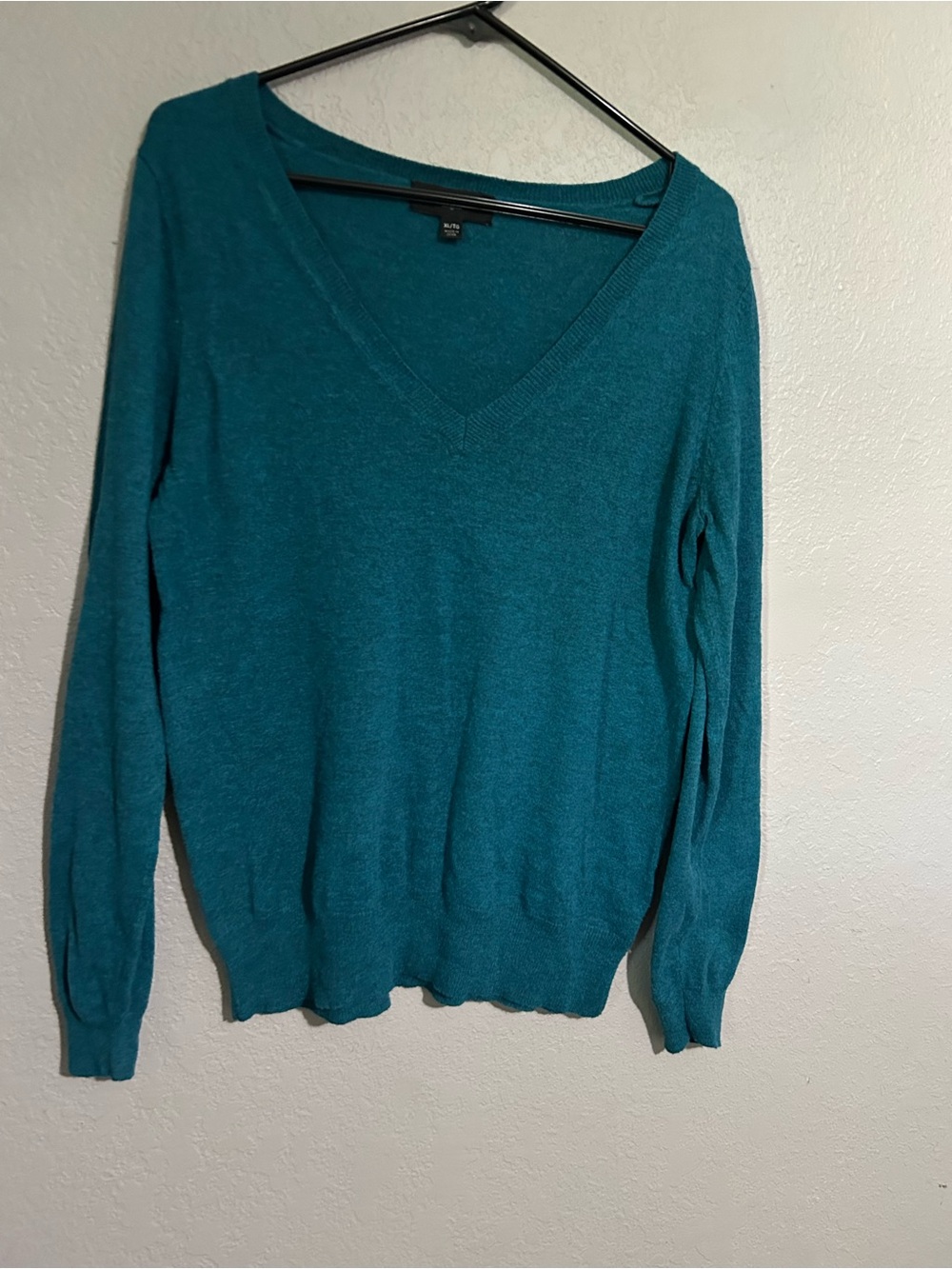Warehouse Teal V-Neck Sweater